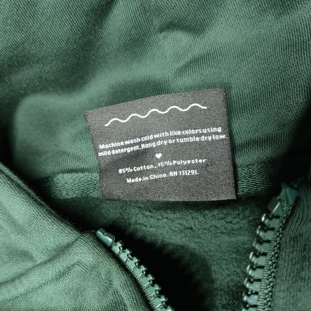 Popflex Full Zip Oversized Cloud Hoodie Game Time Green Large XL Athleisure - Picture 12 of 16